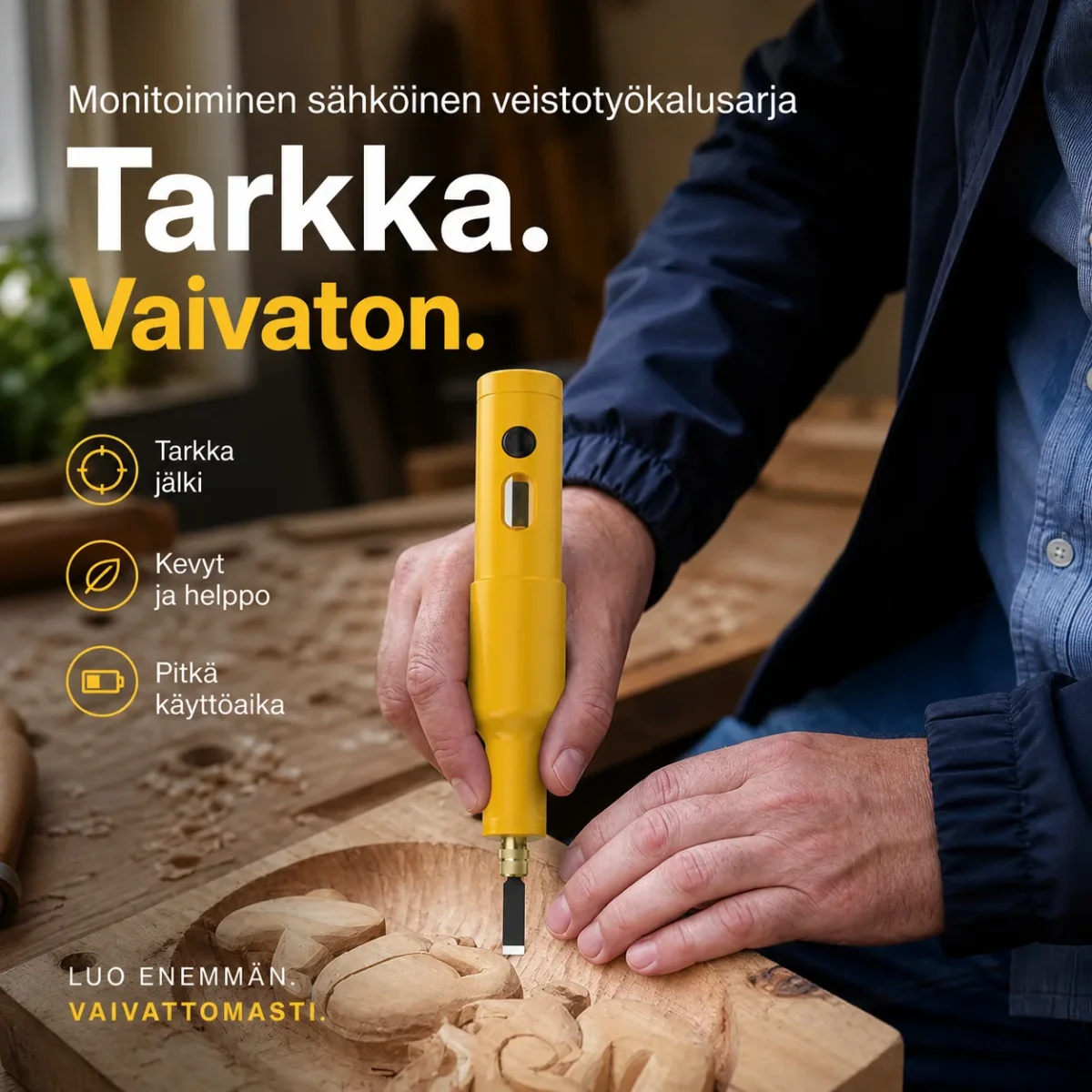 🔧✨ Monitoiminen sähköinen veistotyökalusarja – 50 %:n alennus! Tarkka, tehokas, monipuolinen – sopii erinomaisesti puun, linoleumin ja DIY-projekteihin. 🔥🎨 - Image 4