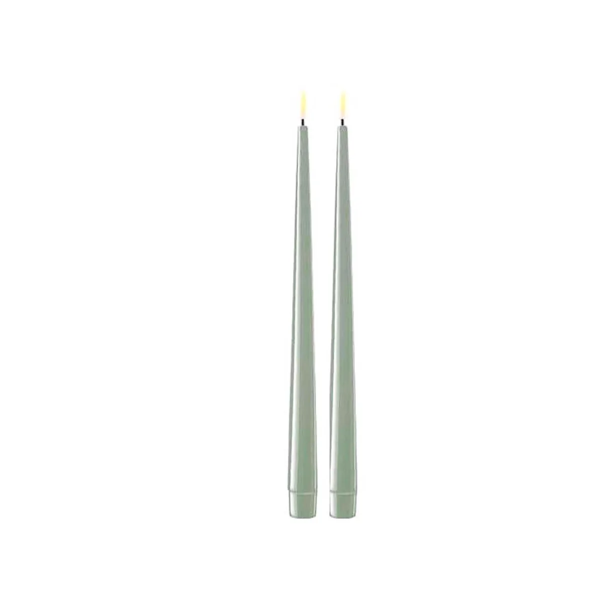Vihreänharmaa (Salvie Green) Led antiikkikynttilä kork. 28 cm 2 kpl - Image 2
