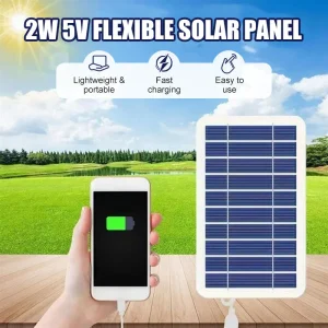 2 W, 5 V fleksibelt solcellepanel